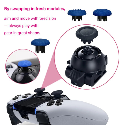Replacement Stick Module for PS5 Edge Controller TMR Joystick Adjustable Tension Module 3D Analog ThumbStick Anti-Drift Durable