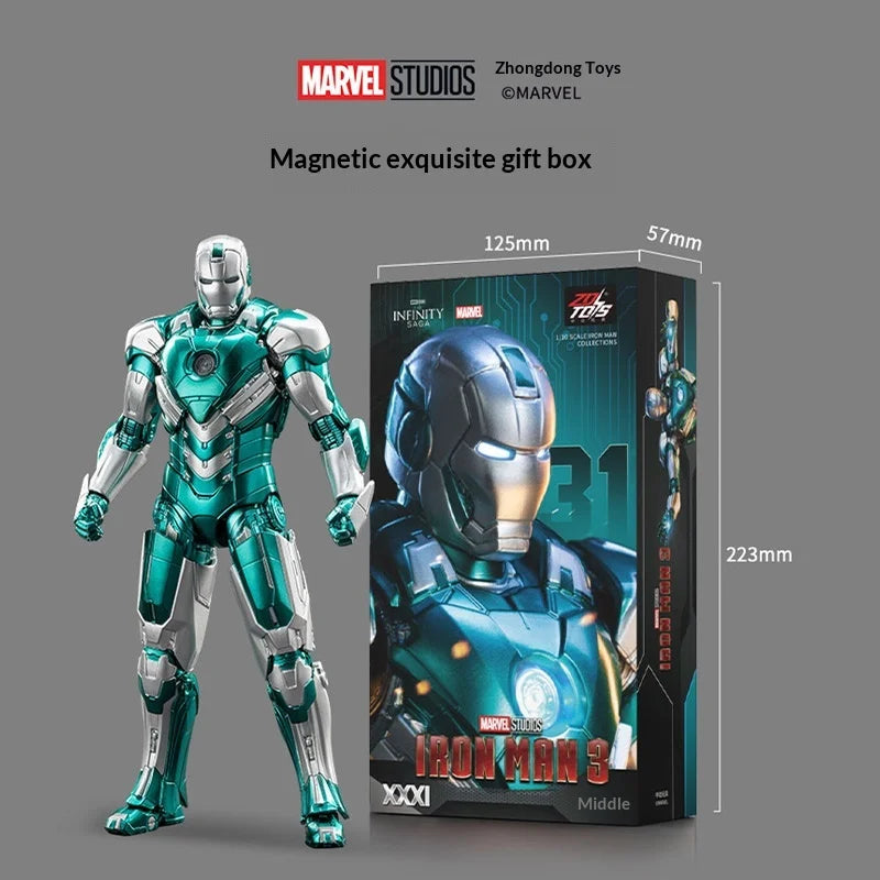 Zd Toys Marvel Iron Man Mk31 Action Figure Movable Joints Collectible Model Desktop Decoration Gift For Fans