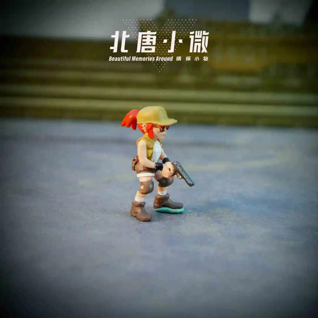 1:64 Metal Slug Genuine Tide Play Figure Snk Hand-Made Heavy Machine Gun Flame Shot Gun Doll Tank Enemy Soldier
