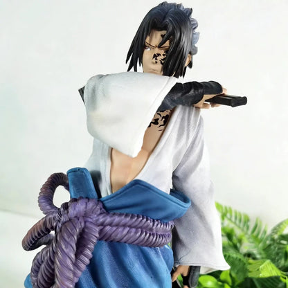 5 Styles Anime Naruto Figure Uchiha Sasuke Light Up Figure Scene Base Ninja Model Toy Collect Statue Desktop Ornament Boy Gift