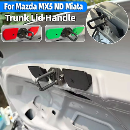 For Mazda MX5 ND Miata Trunk Lid Handle Car Door Lock Buckle Handle ABS Protective Guard Decoration Auto Interior Accessories