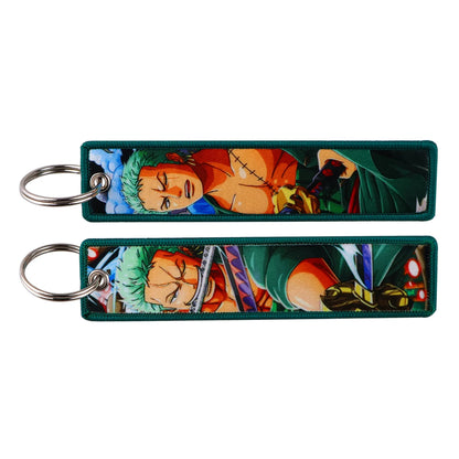 Cool Man Embroidery Key Fobs Keychains for Women Anime Key Tags Keyring Accessories Toys Gift