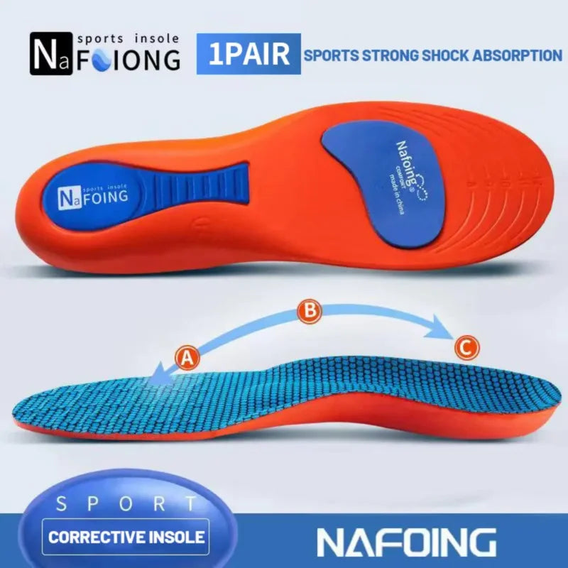 Sport Insoles for Shoes Orthopedic Shock Absorption Deodorant Breathable Cushion Running Arch Support Insole for Feet Care