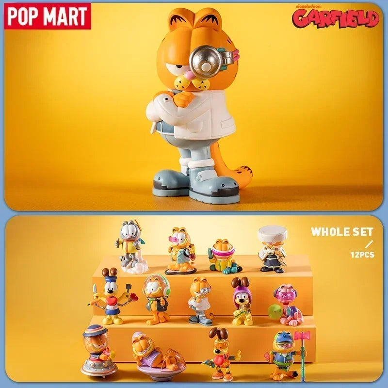 POP MART Garfield Future Fantasy Series Blind Box Guess Bag Mystery Box Toys Doll Cute Anime Figure Ornaments Gift