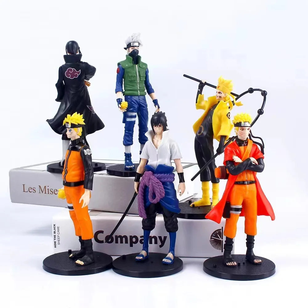 Anime Naruto Figure Uchiha Itachi Sasuke Kakashi Set PVC Action Figure Model Toy Gift Collection