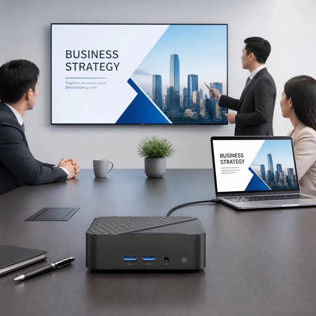 2026 Intel N150 Portable Mini PC 16GB DDR4 M.2 NVMe SSD 512GB WiFi6 BT5.2 Silent Cooling Triple 4K Office Home Desktop Pro