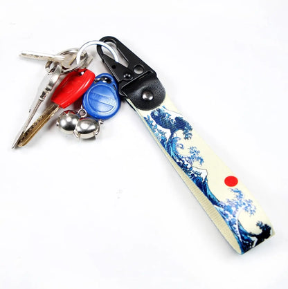 JDM Keychain, Car Motorcycle Key Chains Jet Key Tag for JDM Cars, Bikes, Scooter, ATV, UTV [Wave]