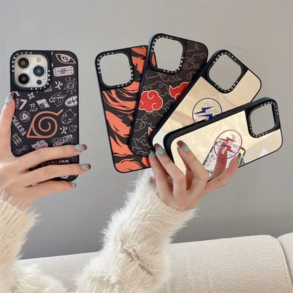 Naruto Anime MagSafe Phone Case for iPhone 15 14 13 12 Promax Mirror Shockproof Fashions Silicone Protective Cover Magnet Case