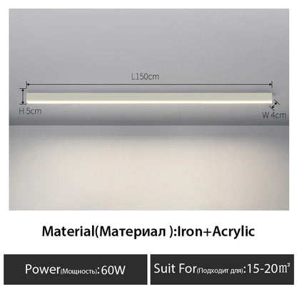 Balcony Ceiling Lights Long Strip Aisle LED Lamp Bedroom Dining Room Living Room Cloakroom Ceiling Lamp Island Kitchen Decor