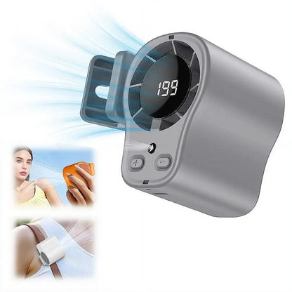 Car Fan USB Rechargeable Portable Clip-on Desk Fan LED Display 360° Rotation Quiet Powerful Airflow for Camping Travel Office