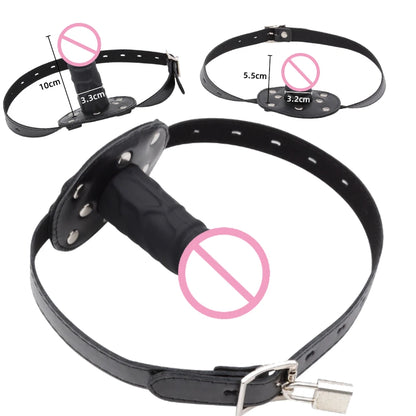 Bdsm Mouth Plug Dildo Gag Sex Toys Open Mouth BDSM Bondage Silicone Penis Adults Woman Couples SM Games juguetes sexuales 18+
