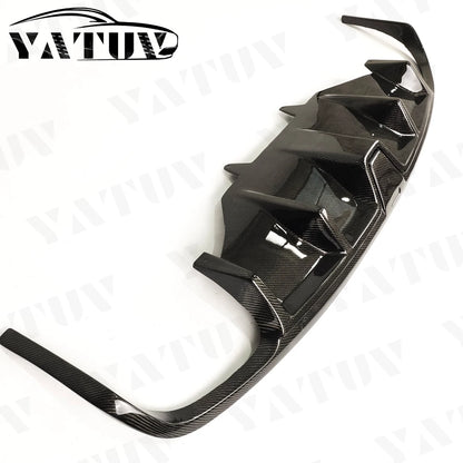 For Porsche Macan 95B 2014-20 Blade-Style Rear Diffuser Carbon Fiber Factory Direct for Porsche Macan Rear Diffuser Bumper Lip