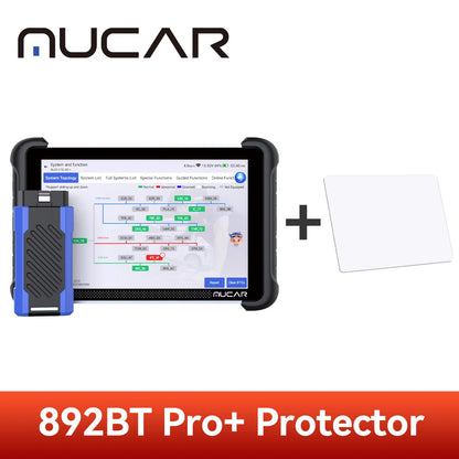 Free Update MUCAR 892BT Pro OBD2 Scanner J2534 CAN FD/DoIP All System Diagnosis Bi-directional Scan Tool Topology Map 35 Reset