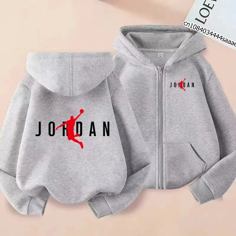 Children's Zipper Style Hoodie Sweatshirt Fashion Idol Star Charming Coat Boys Girls 3-12Yrs Casual Sports Cardigan Gift
