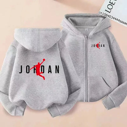 Children's Zipper Style Hoodie Sweatshirt Fashion Idol Star Charming Coat Boys Girls 3-12Yrs Casual Sports Cardigan Gift