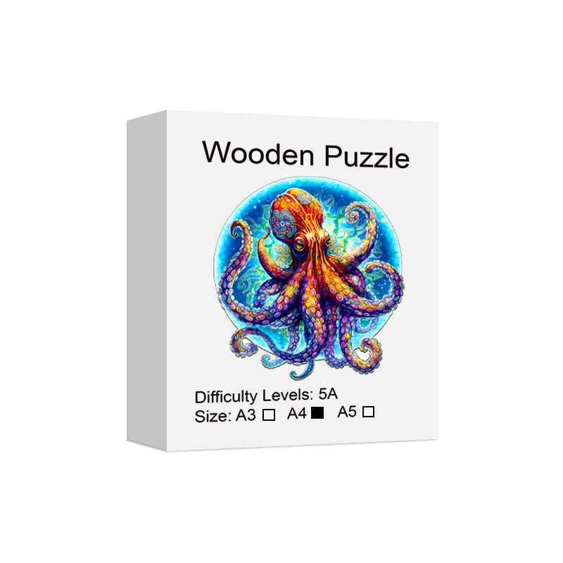 Giant Octopus Wooden Puzzle for Jigsaw Lover, Uniquely Stress Relieves Toys, Christmas Birthday Gift Decor Family Game