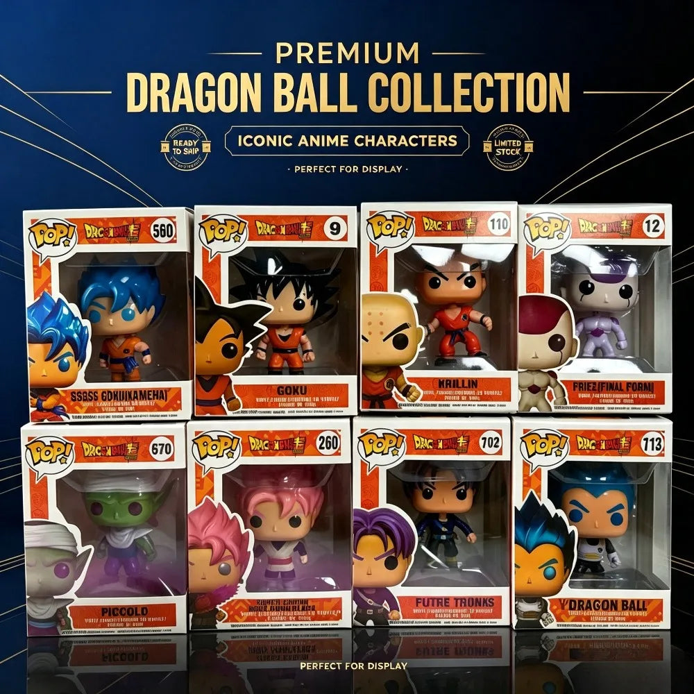 8 Styles Dragon Ball Funko POP Figures Goku Black Rose Piccolo Trunks Collectible Anime Desktop Decor Gift