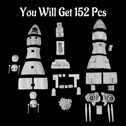 Sci-Fi Scout Ship Miniature – RPG Terrain Accessory for Space Exploration & Tabletop Roleplay, Collectible Gift for Gamers