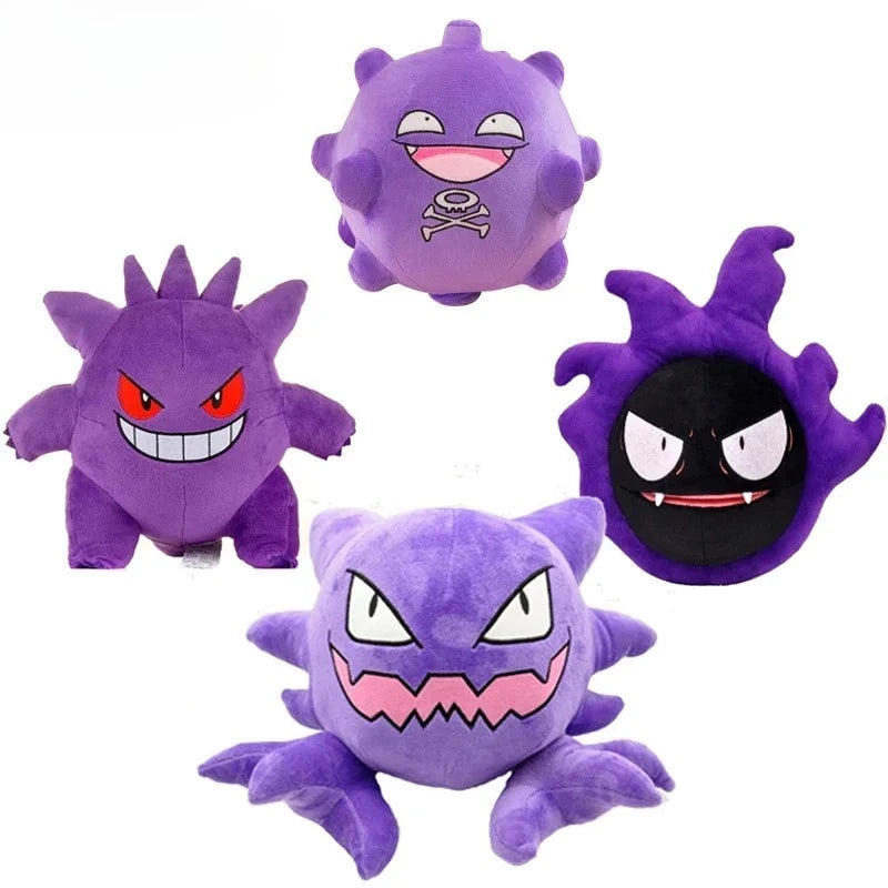 Anime Cartoon Gastly Evolution Edition Haunter Gengar Plush Toy Anime Stuffed Doll Gift for Kid Birthday Xmas Collection