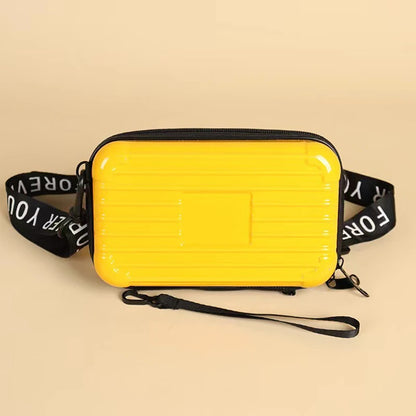 〔CC〕|Mini Suitcase Shape Bag Fashion Luggage Bag Handbag Shoulder Bag Waterproof Bag Hard Shell Box Suitcase Purse Clutch Bag