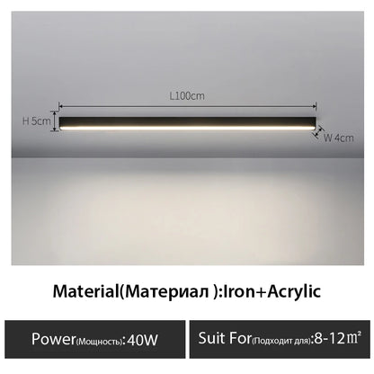 Balcony Ceiling Lights Long Strip Aisle LED Lamp Bedroom Dining Room Living Room Cloakroom Ceiling Lamp Island Kitchen Decor