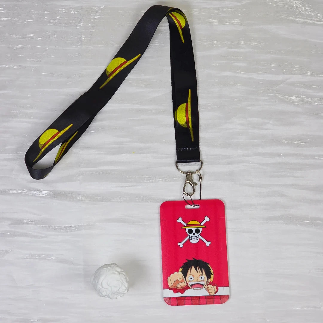 Anime Cartoon Credential Holder Keychains Neck Lanyard For Pass Card Anime Credit Card Holder Keychain Straps Wholesale