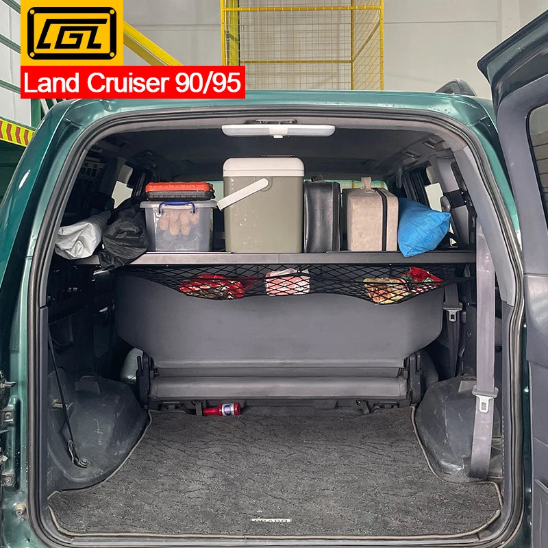 For Toyota Prado J95 Land Cruiser LC90 LC95 1998-2002 Accessories storage panel car rear trunk debris rack Car-Styling
