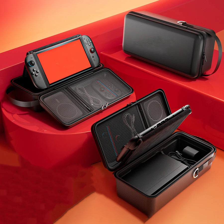 2025New For Switch 2 Storage Bag with OLED Protective Cover, Large Capacity Portable Hard Shell Bracket Bag