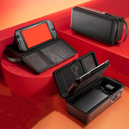 2025New For Switch 2 Storage Bag with OLED Protective Cover, Large Capacity Portable Hard Shell Bracket Bag