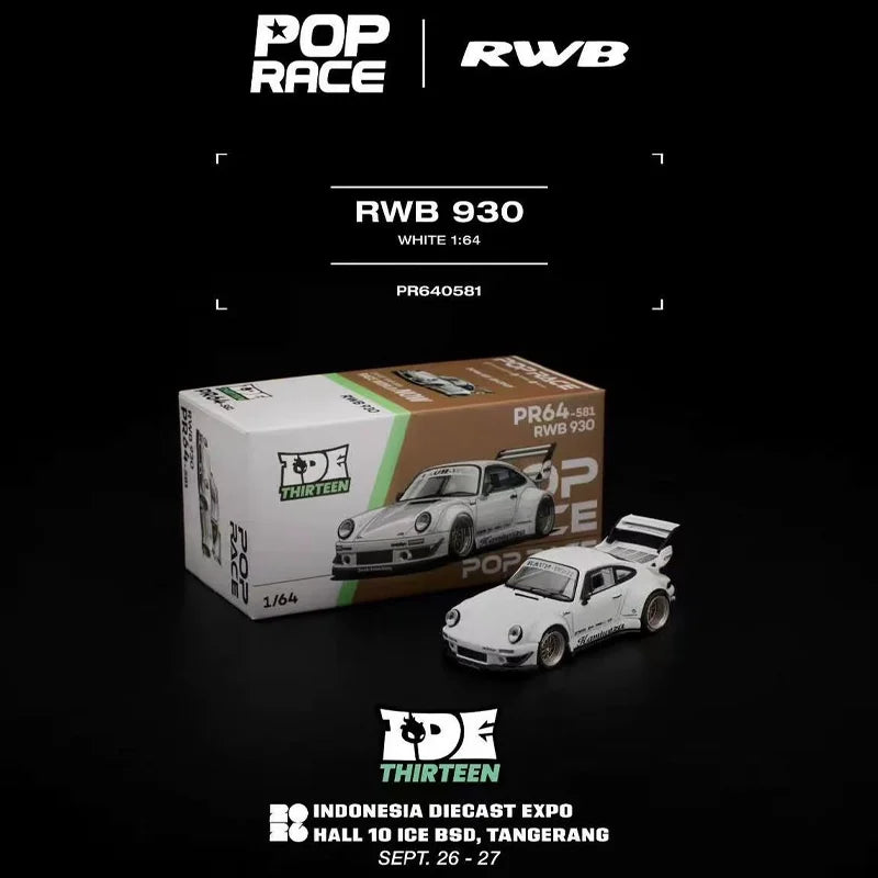 POPRACE 1/64 PANDEM ELISE RWB 930 RX-7 FD 3S 2026 HEC in Stock Alloy Motor Vehicle Diecast Models Car Toys Collection Boy Gifts