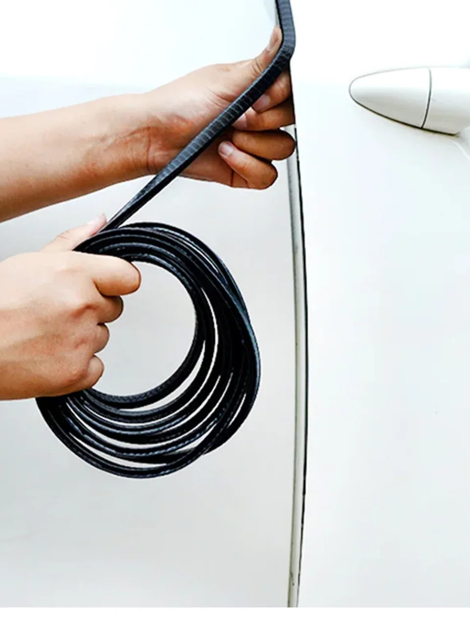 Car Door Edge Scratch Protector with Steel Disc Bumper Trim Edge Scratch Protector Strip Sealing Guard Styling Protector Decor