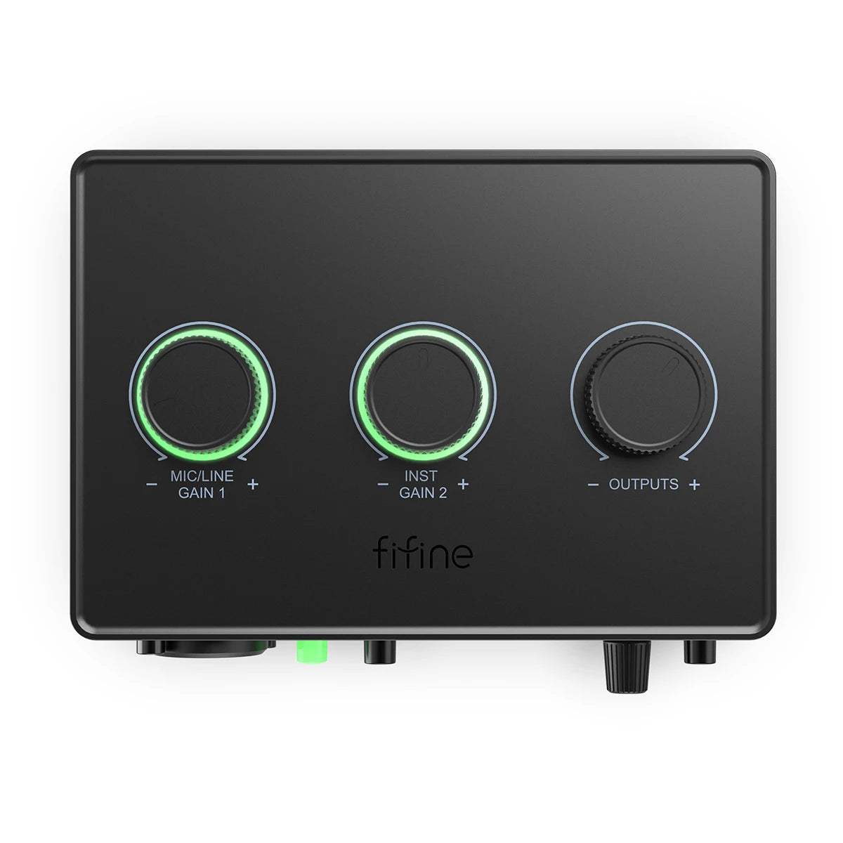 FIFINE Sound Mixer for Condenser Microphone with Gain Knob, Audio Interface with 48V Phantom Power for XLR Mic Podcast-Ampli1