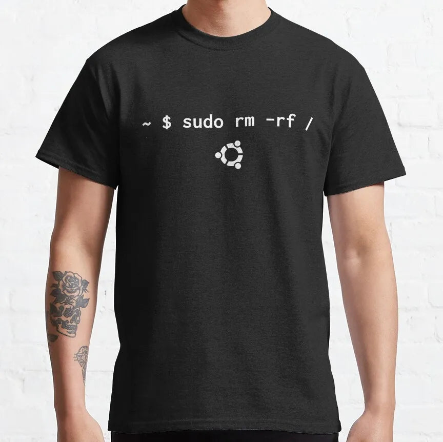 linux tux mario like troll Linux Just Sudo It Geek command computer softwar admin funny t shirt 100% cotton printed plus size