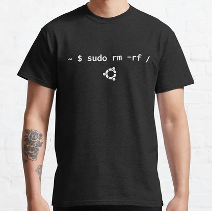 linux tux mario like troll Linux Just Sudo It Geek command computer softwar admin funny t shirt 100% cotton printed plus size