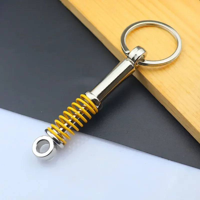 Metal Mini Car Auto Creative Wheel Keychain Parts Auto Enthusiast  Accessories KeyKeyring Ring Chain for Men Woman Lover Gift