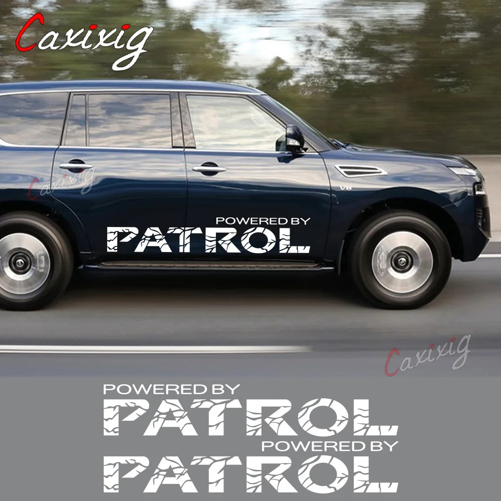 2PCS Car Door Side Sport Stickers For Nissan Patrol y60 y61 y62 Auto Body Decoration Vinyl Film Decal DIY Accessories