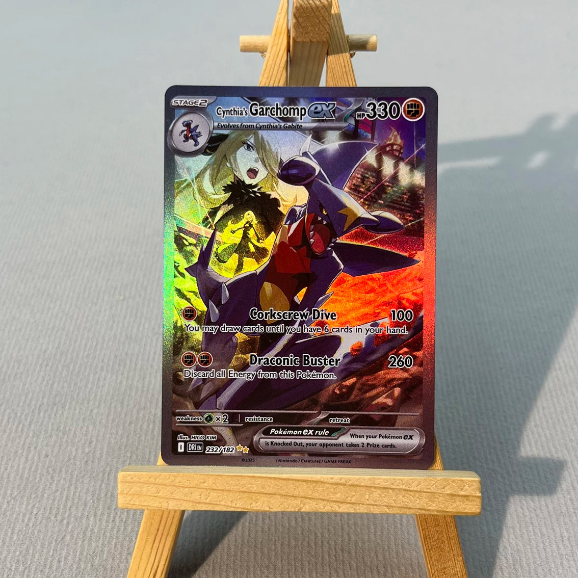 DRI PTCG4-001 Tcg proxy PKM Cards Misty's Psyduck Cynthia's Garchomp Rare Collection Battle Toys Gifts for Hobbies home play