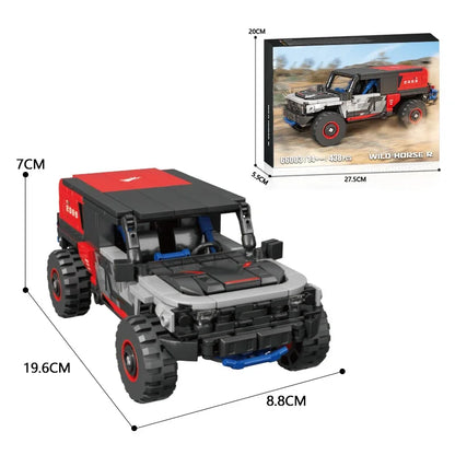 438PCS Off Road Rally Car Building Blocks City SUV Racing Vehicle Model MOC Bricks Educational Puzzle DIY Toys Holiday Gifts