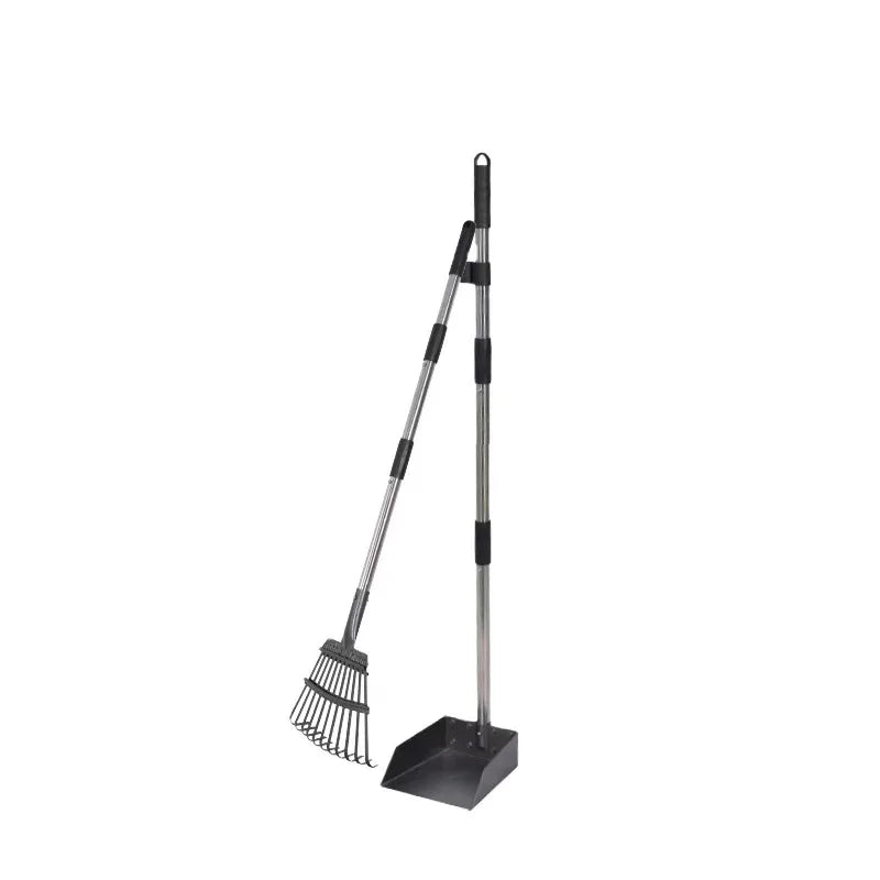 Adjustable Multifunction Pet Pooper Scooper Premium Stainless Steel Pet Tools - Long Handle, Rustproof & Durable