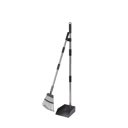 Adjustable Multifunction Pet Pooper Scooper Premium Stainless Steel Pet Tools - Long Handle, Rustproof & Durable