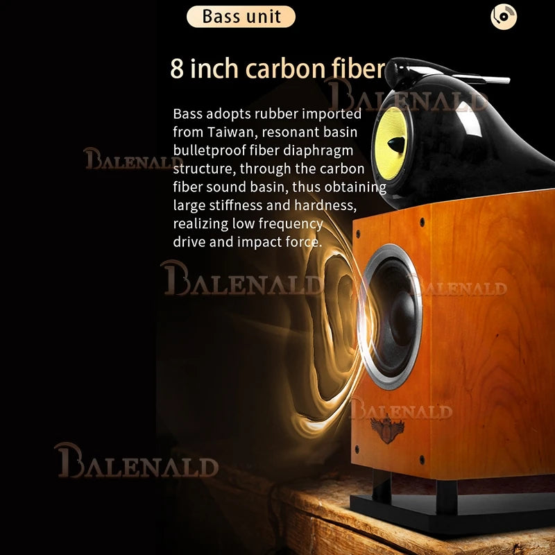 Fever high-fidelity 8-inch bass Nautilus audio three-way bookshelf passive hifi speaker