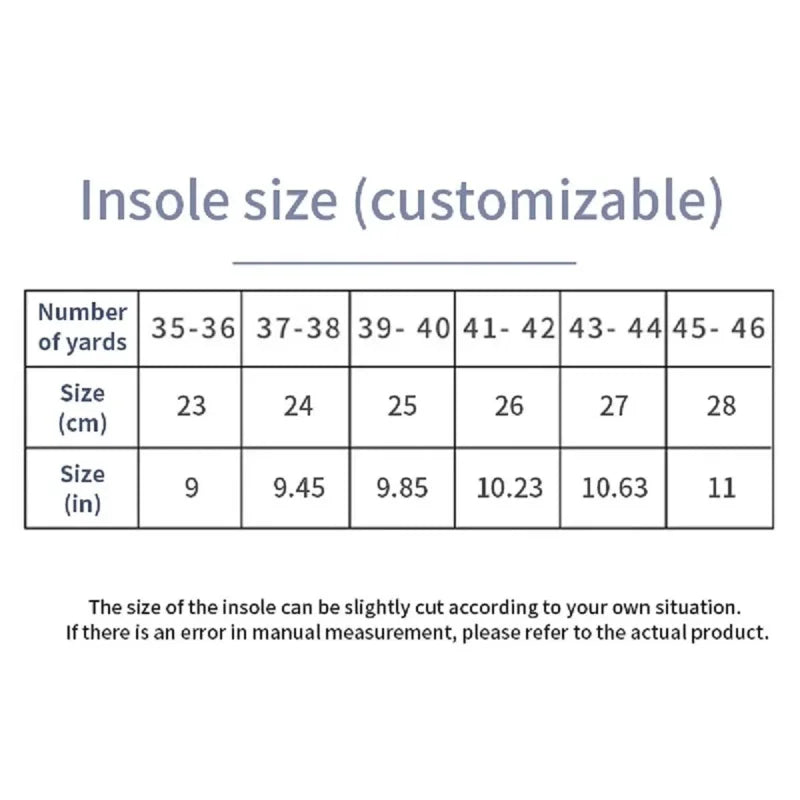 1Pair Sport Orthopedic Insoles for Shoes PU Air Cushion Sole Soft Shock Absorption Deodorant Breathable Running Insoles