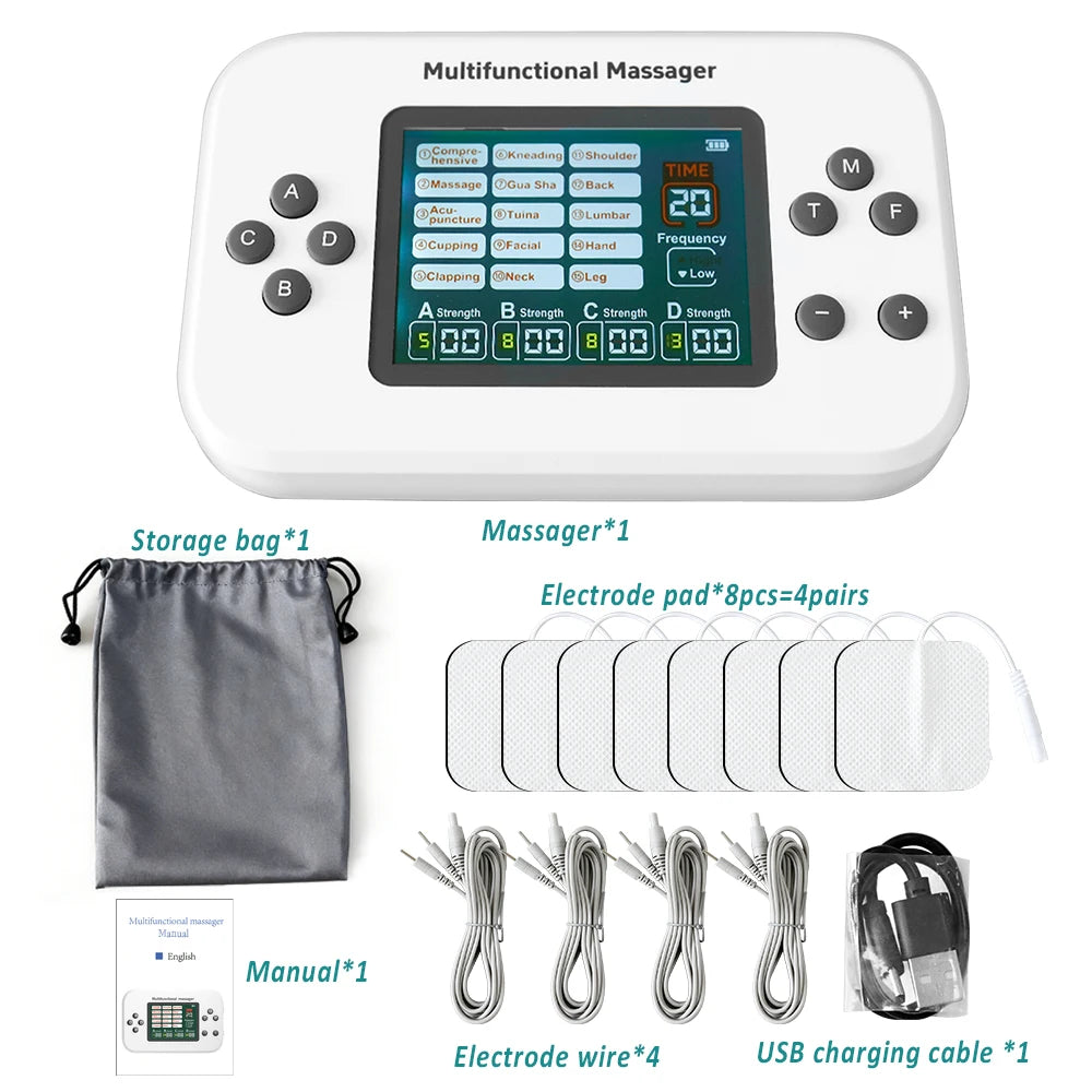 EMS Electric Muscle Stimulator Tens Unit Electrostimulator Pulse Massager Rechargeable Full Body Care Muscle Relax Device
