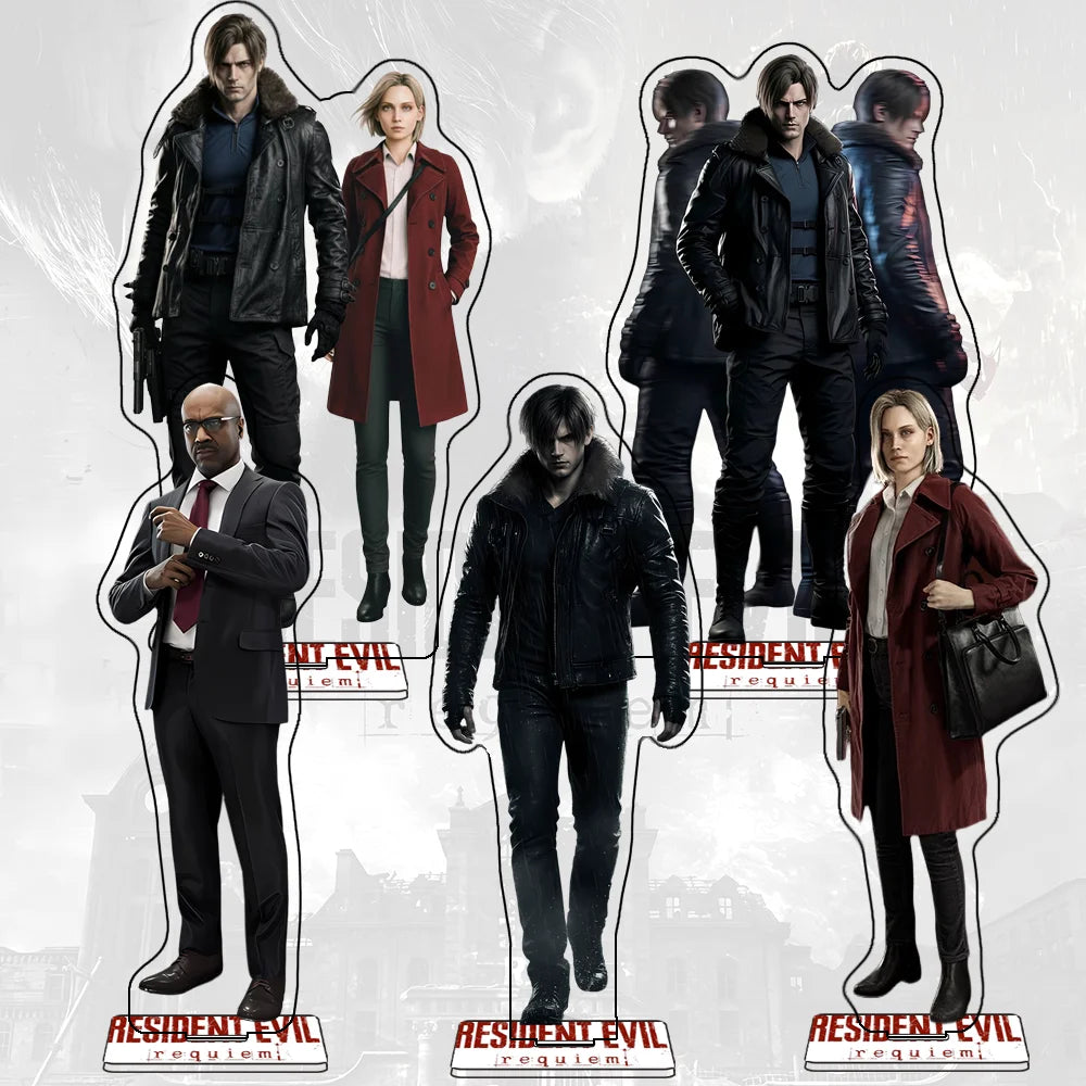 Resident Evil Requiem 15CM Leon Scott Kennedy Grace Ashcroft Acrylic Stand keychain Figure Desktop Decor Collection For Gamers