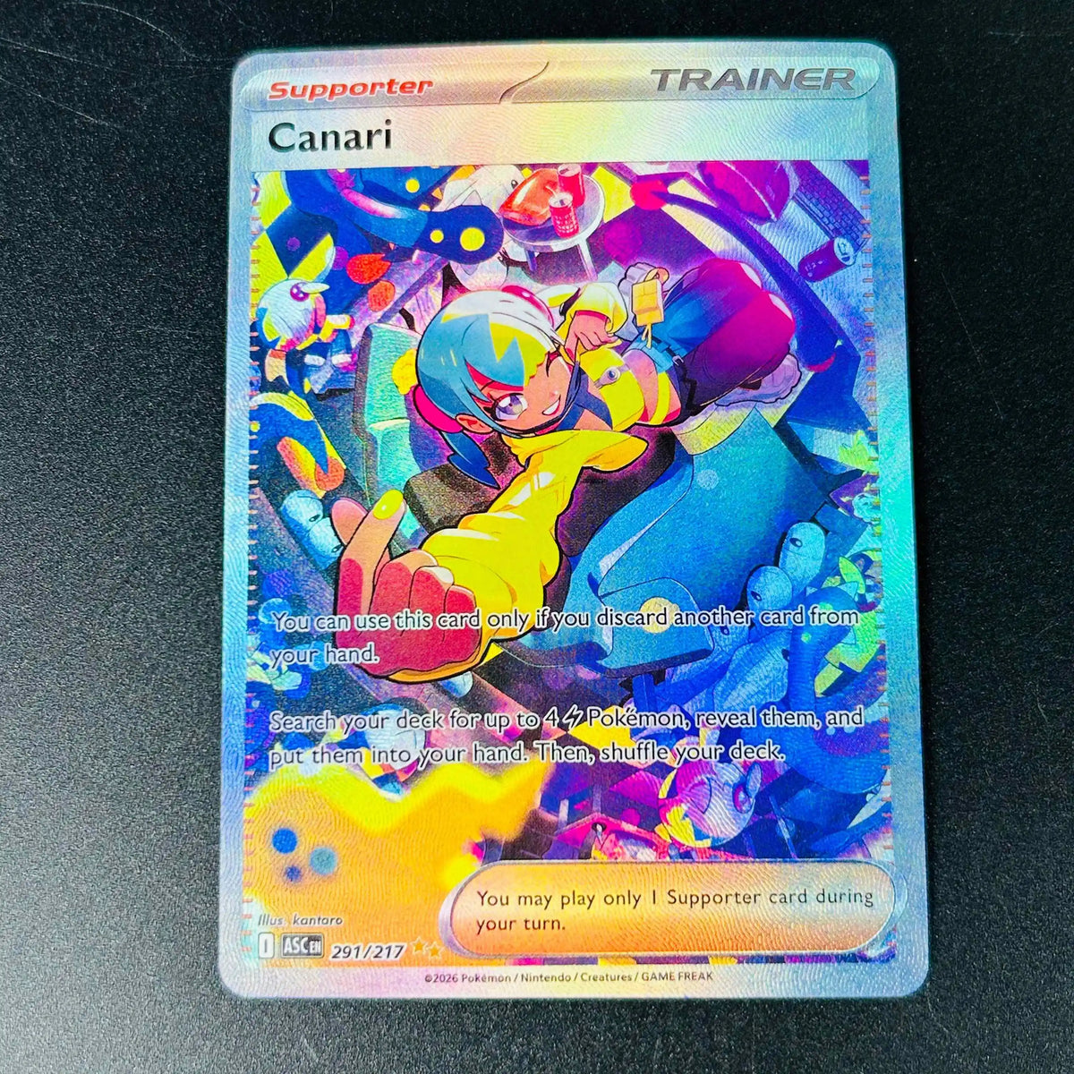 N's Zoroark Ex 286/217 English Version Collectible Grade DIY Foil Texture Nice Condition Premium Anime Collection Cards