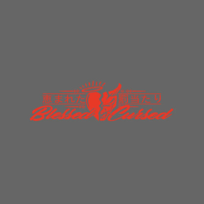 JDM Rear Window Car Decal Windshield Sticker Banner Rocker Side Back Window Oni Blessed Cursed Bad Luck Kanji Heart Angel