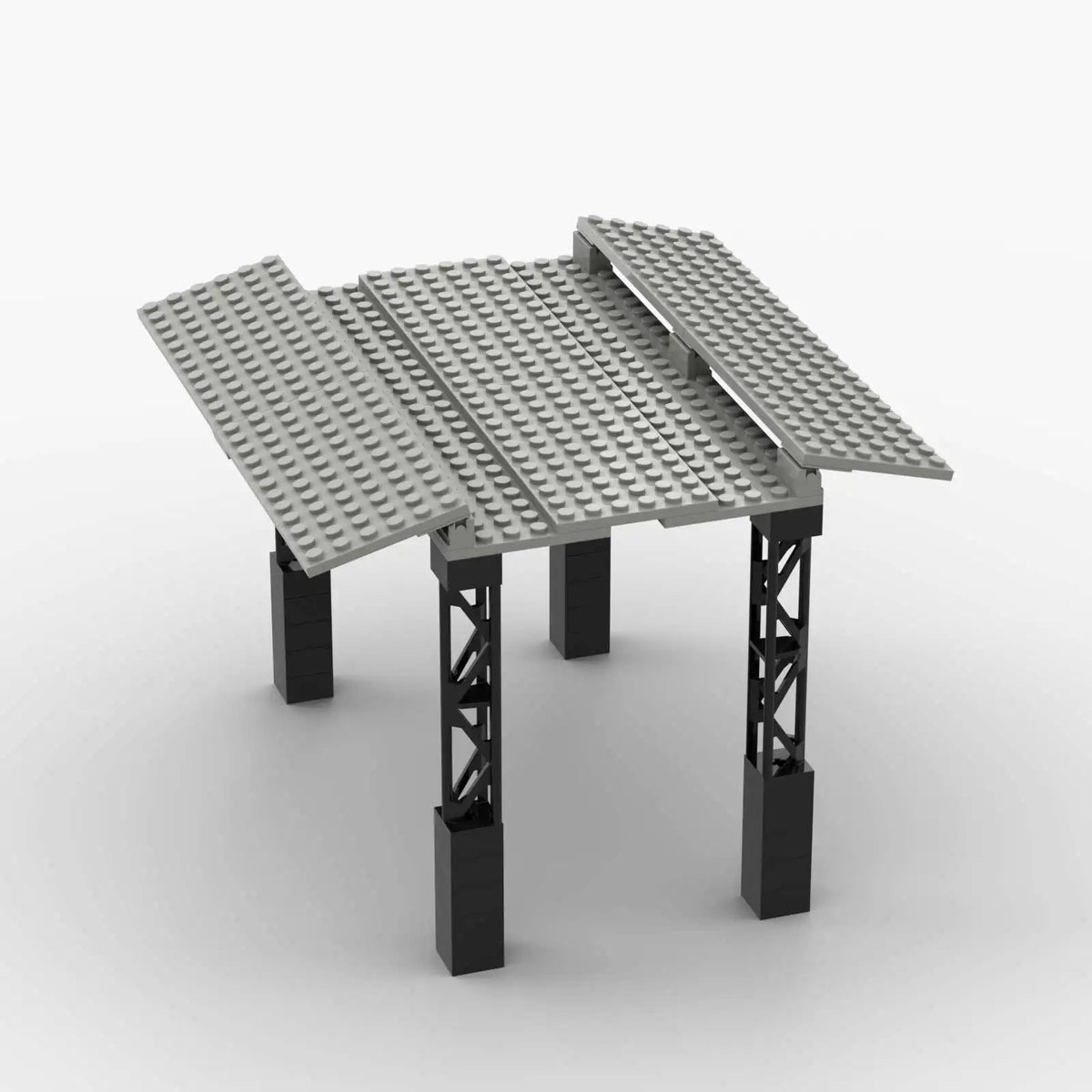 MOC Train Carriage Model, Rail Transport Vehicle, Coal Transport Vehicle, Rail Lift Pole Indicator Light, Train Accessories