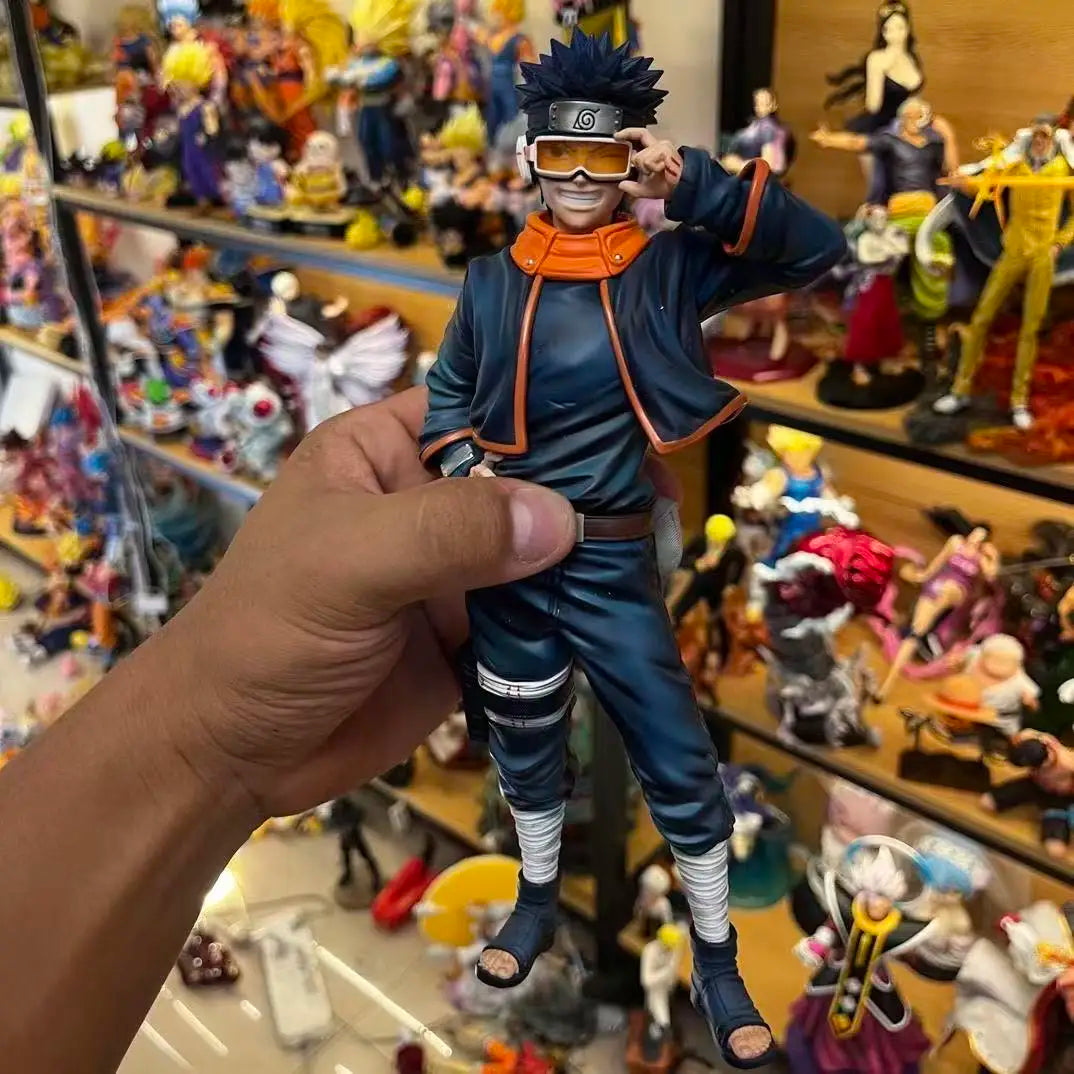 Naruto Young Uchiha Obito Figure - Young Obito with Goggles Laughing Pose - Anime Peripheral Desktop Decoration Gift Collectible Statue