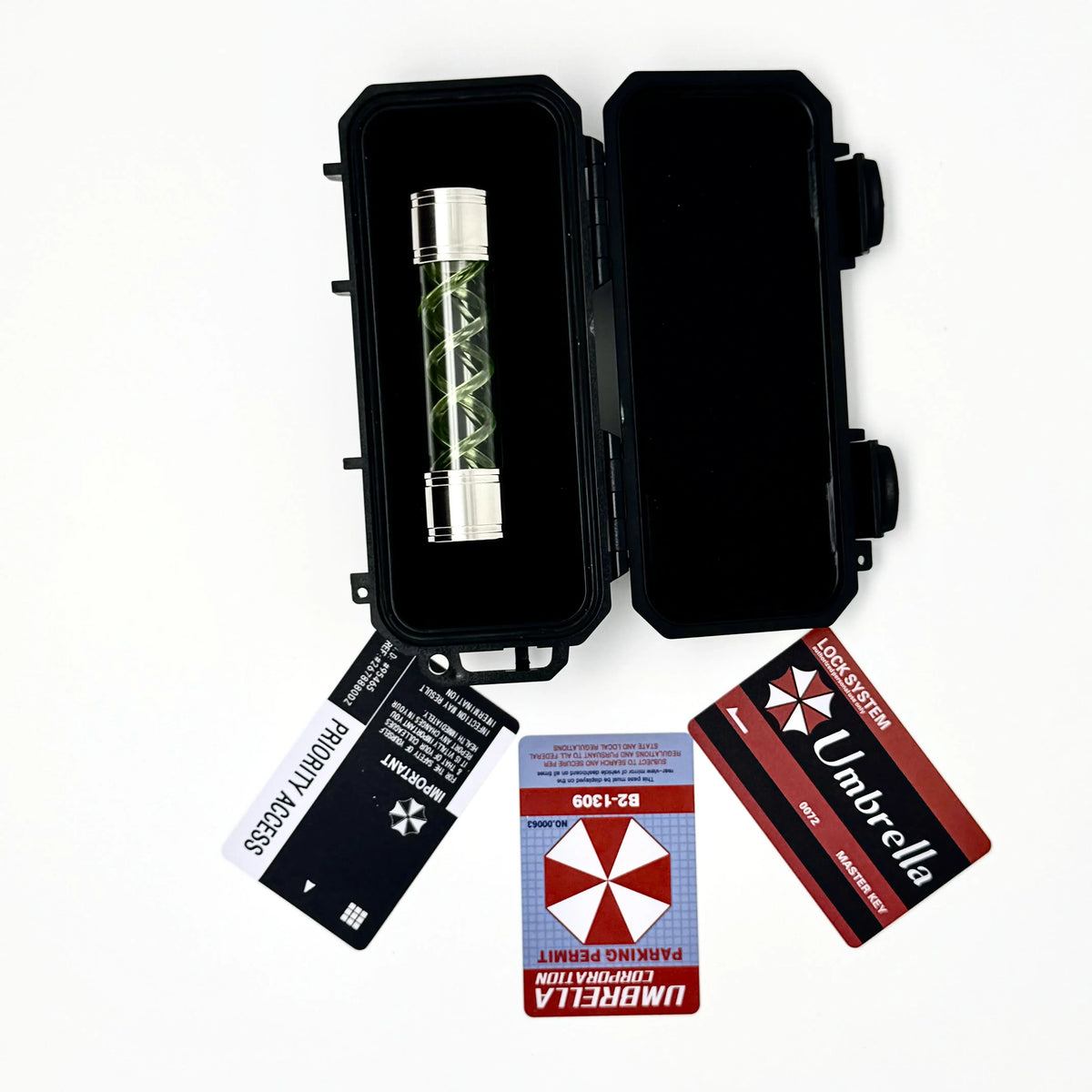 Resident Evil Handmade T-Virus Sample Bottle Model Toy - Umbrella Corporation Box Game Collectible