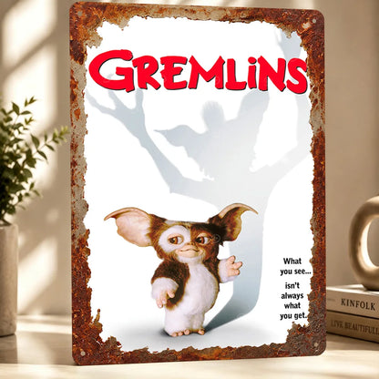 Gremlins Aluminum Posters Customized Metal Tin Sign Vintage Premium Dramatic Screen Scene Wall Art For Film Fans And Theaters